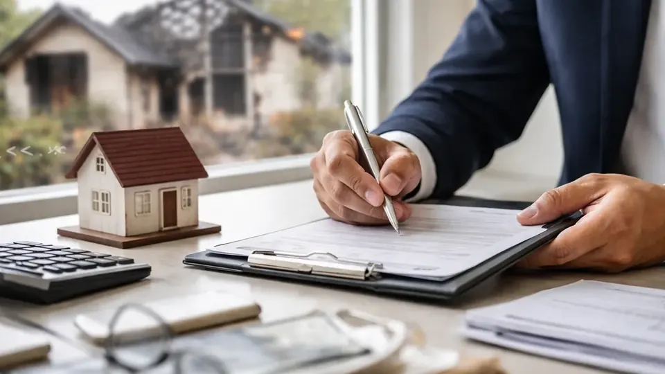 Calendar and claim file showing a delayed property insurance claim