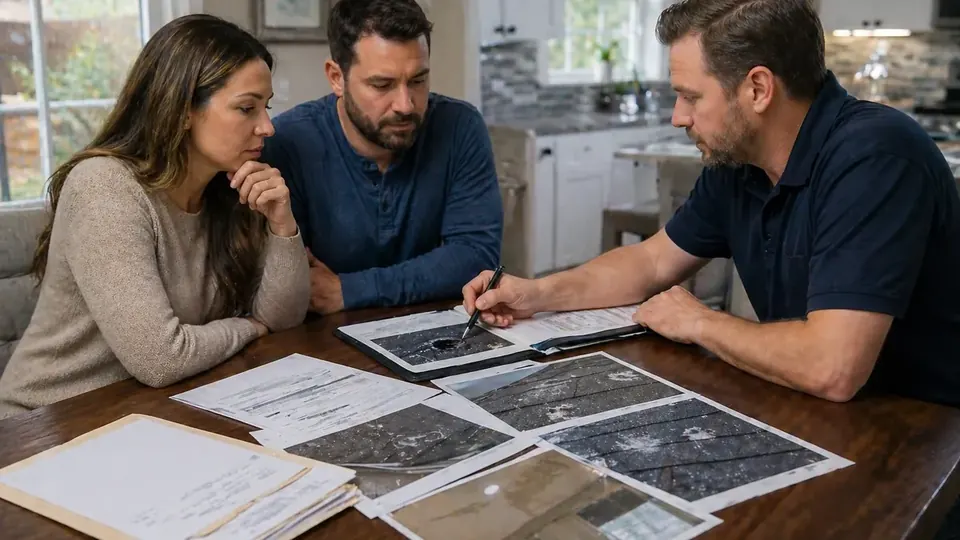 Insurance estimate and contractor bid compared side by side